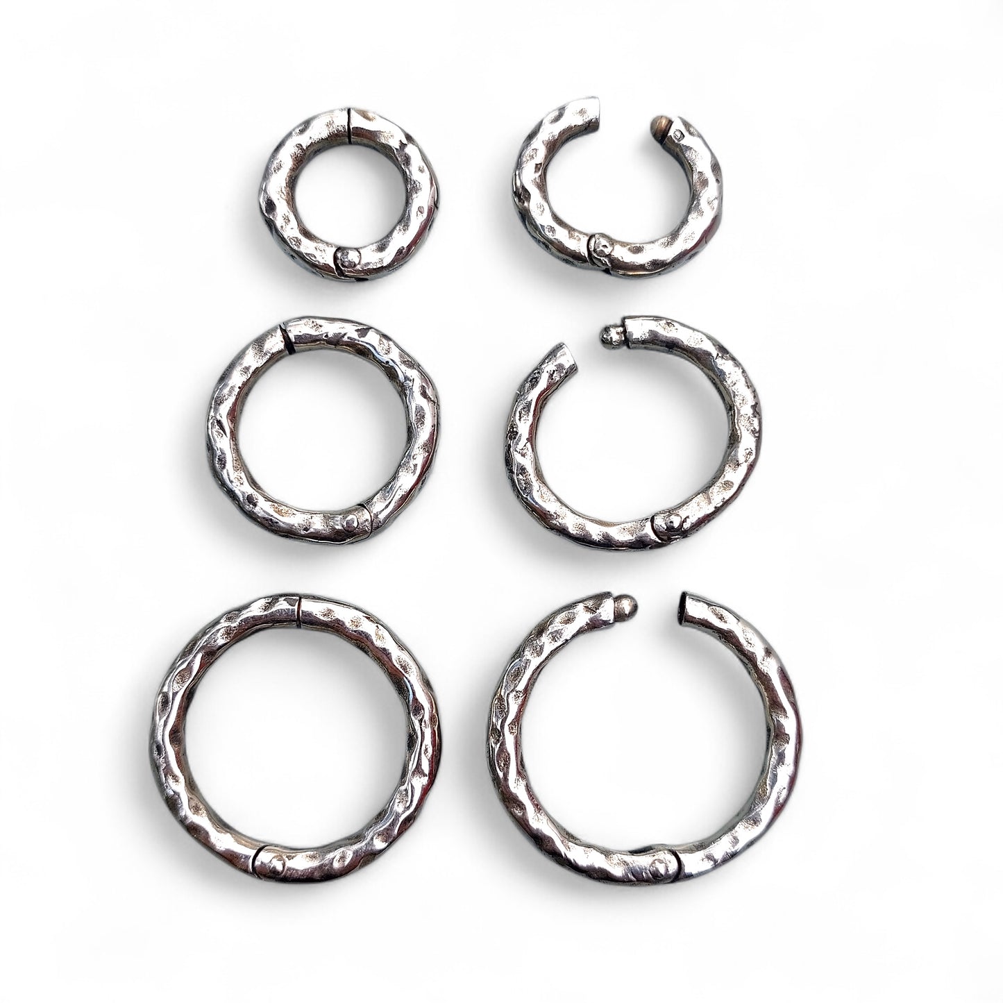 RING HAMMERED 3MM SILVER