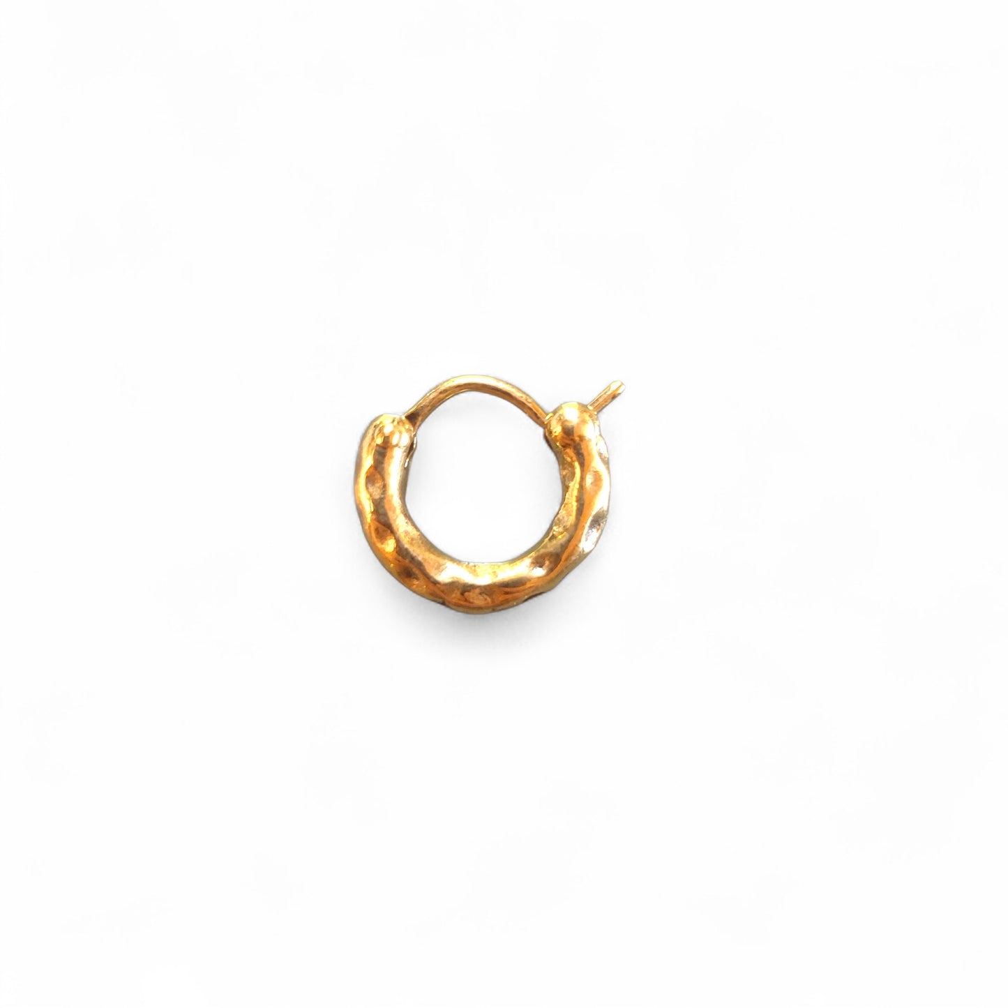 EARRING HAMMERED 3MM GOLD