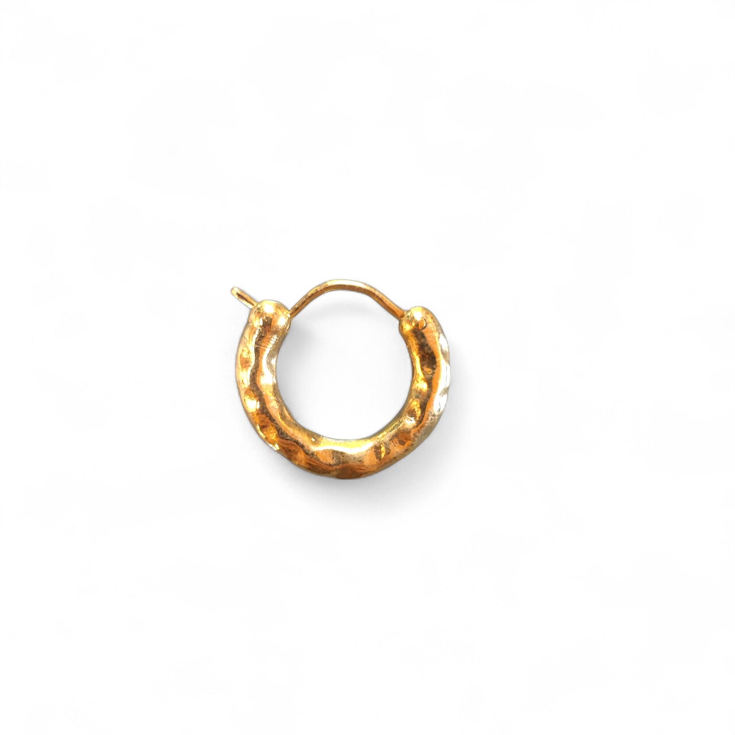 EARRING HAMMERED 3MM GOLD