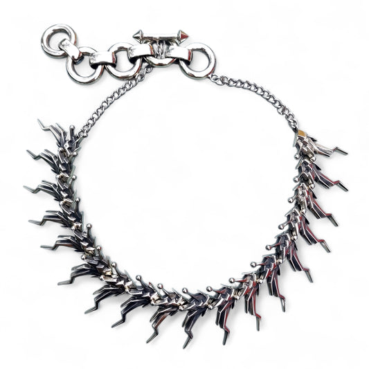 MECHANIC SPINE NECKLACE SILVER