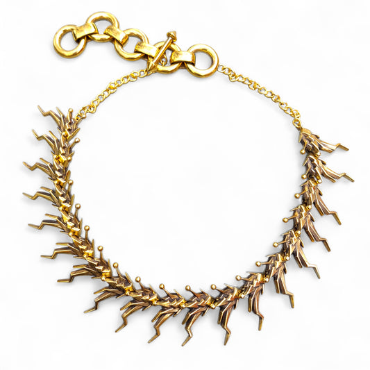 MECHANIC SPINE NECKLACE GOLD