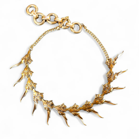 FLORAL SPINE NECKLACE GOLD